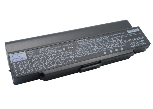 Sony AIO VGN-AR760, VAIO PCG-5G1L, VAIO PCG-5G2L, VAIO PCG-5G3L Series Replacement Battery 8800mAh - Image 5