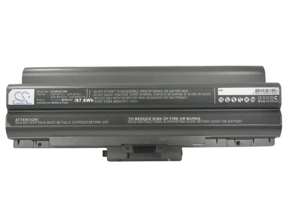 Sony AIO VPCF11JFX/B VAIO VPCF11M1E, PCG-81311L, VAIO VGN-AW41JF, VAIO VGN-AW41MF Series Replacement Battery 8800mAh / 97.68Wh