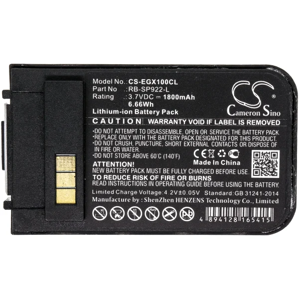 EnGenius DuraFon 1x, DuraFon 4x, DuraFon Pro, Durawalkie, SN902 Series Replacement Battery 1800mAh / 6.66Wh