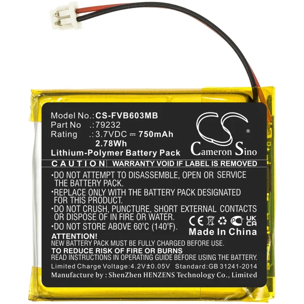 Floureon VB601, VB603, VB605 Series Replacement Battery 750mAh / 2.78Wh