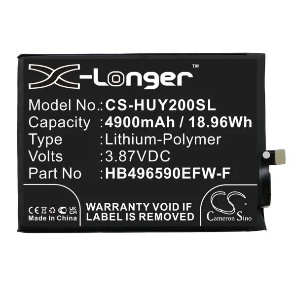 Huawei Changwan 20, Honor Play 20, KOZ-AL00 Series Replacement Battery 4900mAh / 18.96Wh