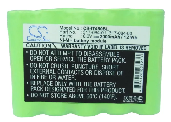 Intermec Pen Key 4000, Pen Key 4500, Pen Key 5000, Pen Key 6210 Series Replacement Battery 2000mAh