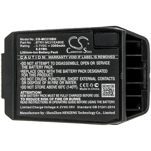 Motorola MC21, MC2100, MC2180 Series Replacement Battery 2300mAh / 8.51Wh