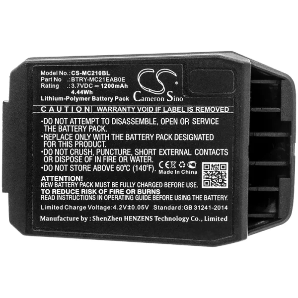 Motorola MC21, MC2100, MC2180 Series Replacement Battery 1200mAh / 4.44Wh