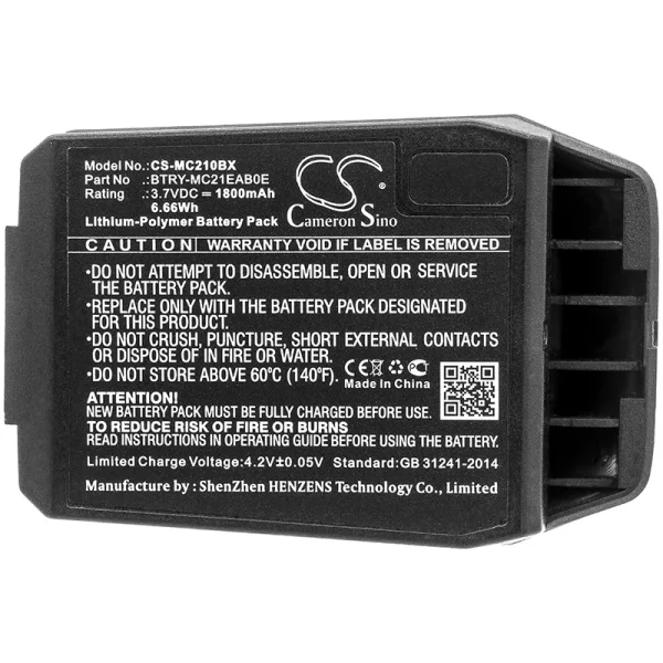 Motorola MC21, MC2100, MC2180 Series Replacement Battery 1800mAh / 6.66Wh