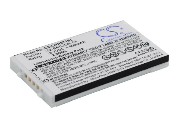 Opticon OPL-7724, OPL-7734, OPL-9700, OPL-9712, OPL-9713 Series Replacement Battery 800mAh / 2.96Wh - Image 2