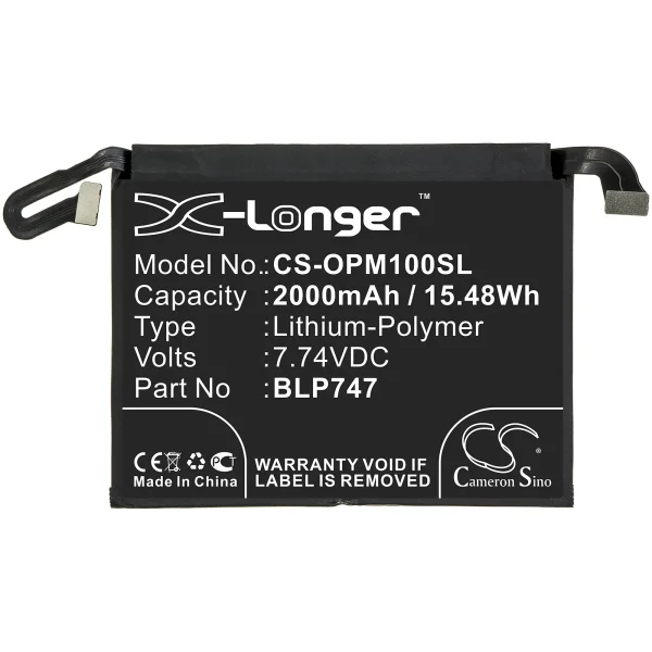 OPPO PCLM10, Reno ACE Series Replacement Battery 2000mAh / 15.48Wh