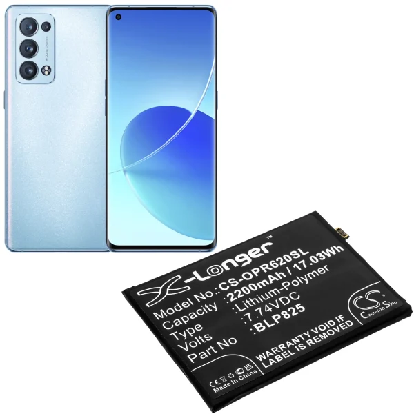 OPPO Reno5 Pro+, Reno6 Pro Series Replacement Battery 2200mAh / 17.03Wh - Image 2