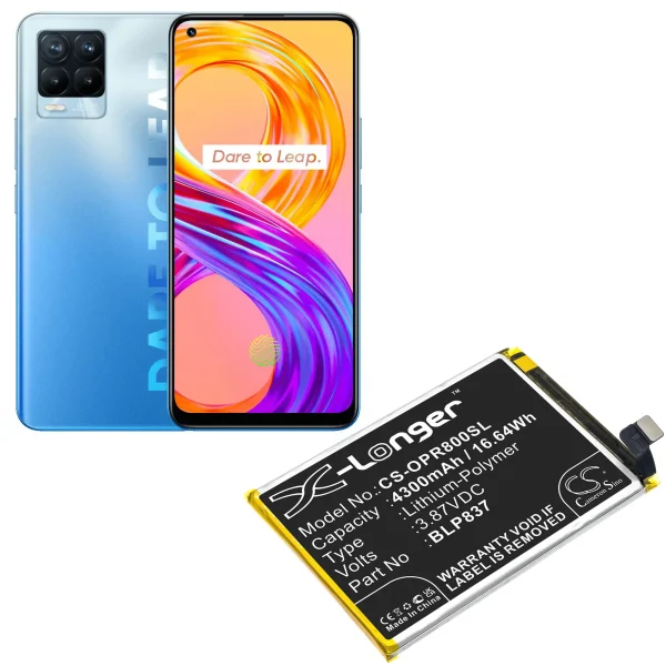 OPPO Realme 8 Pro Series Replacement Battery 4300mAh / 16.64Wh - Image 3