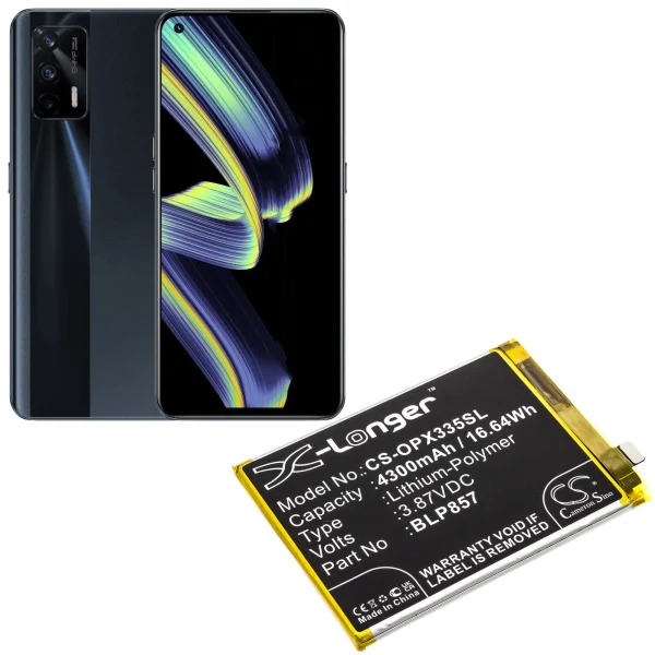 OPPO Realme GT Neo, Realme GT Neo 5G 2021, Realme GT Neo Flash 5G 2021, RMX3031, RMX3350 Series Replacement Battery 4300mAh / 16.64Wh - Image 3