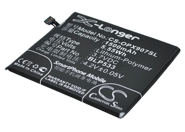 OPPO Finder, X907 Series Replacement Battery 1500mAh / 5.55Wh - Image 2