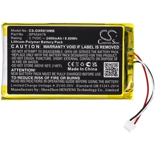 Infant Optics DXR-8 Pro Series Replacement Battery 2400mAh / 8.88Wh