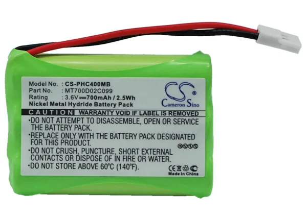 Philips CEPTF, SBC-EB3655, SBC-SC368, SBC-SC368/91, SBC-SC369 Series Replacement Battery 700mAh