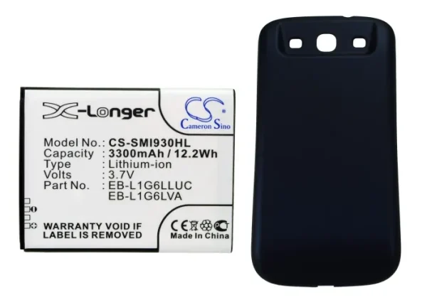 Samsung Galaxy S3, Galaxy SIII, GT-I9300, GT-I9308, SGH-T999V Series Replacement Battery 3300mAh/12.2Wh