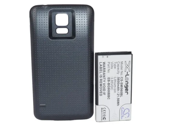 Samsung Galaxy S5, Galaxy S5 LTE, GT-I9600, GT-I9602, GT-I9700 Series Replacement Battery 5600mAh / 21.56Wh