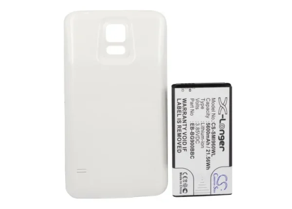 Samsung Galaxy S5, Galaxy S5 LTE, GT-I9600, GT-I9602, GT-I9700 Series Replacement Battery 5600mAh / 21.56Wh