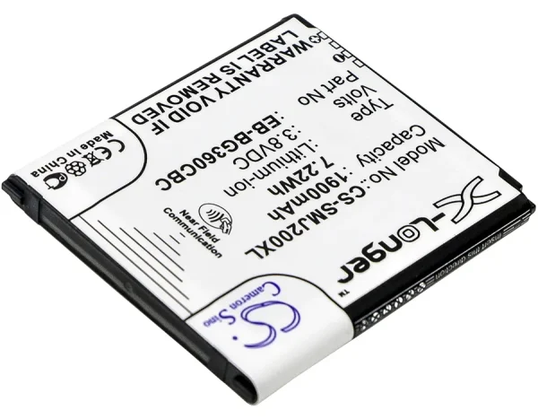 Samsung Galaxy Core Prime, Galaxy Core Prime CDMA, Galaxy Core Prime TD-LTE, Galaxy Core Prime Value Editio, Galaxy J2 Series Replacement Battery 1900mAh / 7.22Wh - Image 2