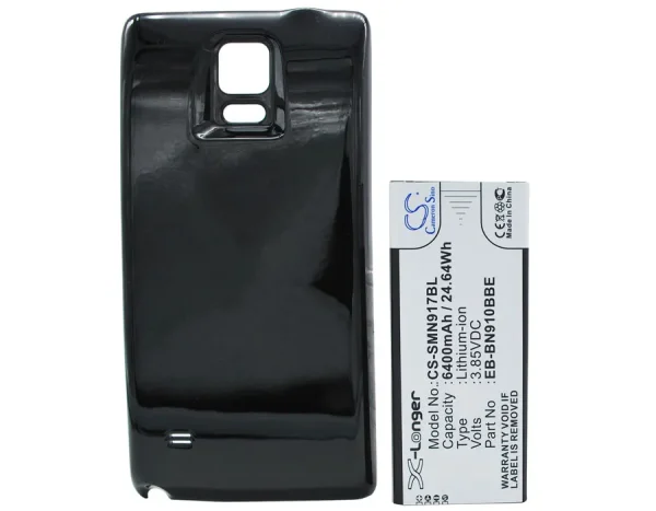 Samsung Galaxy Note 4, SM-N910A, SM-N910C, SM-N910FD, SM-N910FQ Series Replacement Battery 6400mAh / 24.64Wh