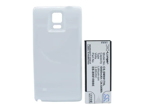 Samsung Galaxy Note 4, SM-N910A, SM-N910C, SM-N910FD, SM-N910FQ Series Replacement Battery 6400mAh / 24.64Wh