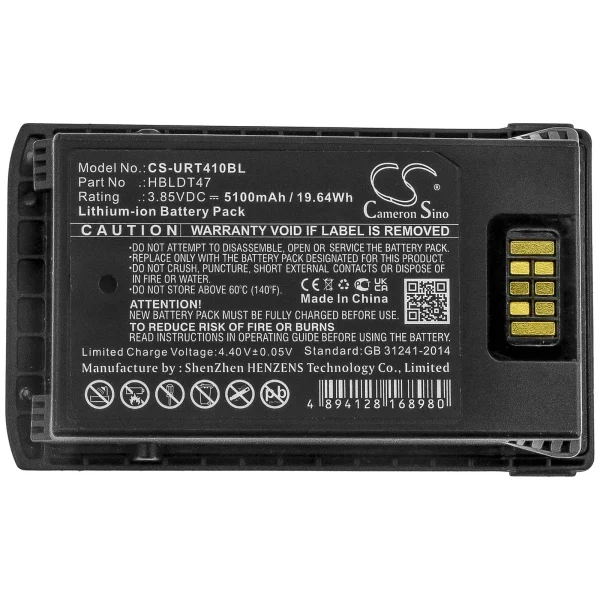 Urovo RT40 Series Replacement Battery 5100mAh / 19.64Wh