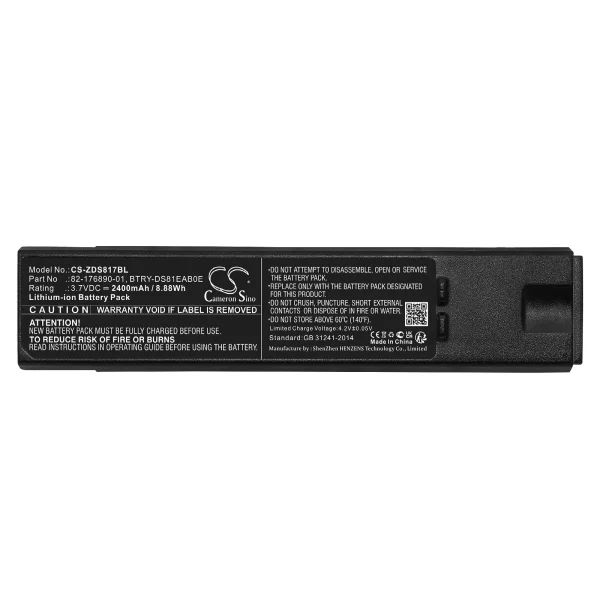 Zebra DS8100, DS8170, DS8178 Series Replacement Battery 2400mAh / 8.88Wh