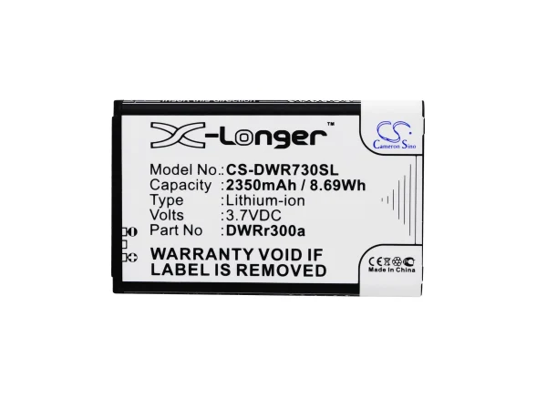 D-Link DWR-720, DWR-720 B1, DWR-730, DWR-730 B1, DWR-730 B2 Series Replacement Battery 2350mAh / 8.70Wh