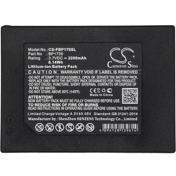 Fluke 1730, 1730 Energie Logger, 1730 Three-Phase Electrical En Series Replacement Battery 2200mAh / 8.14Wh