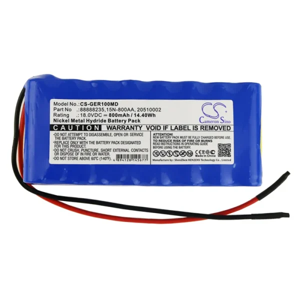 GE Responder 1000, Responder 1100, SCP 840, SCP 912 Series Replacement Battery 800mAh / 14.40Wh