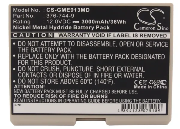 GE CardioServ, Hellige Defibrillator, SCP-913, SCP-915 Series Replacement Battery 3000mAh / 36.00Wh