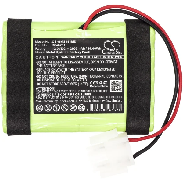 GE Defi SCP851, Hellige Servomed SMS 181, Servomed SMS 182, Series Replacement Battery 2000mAh / 24.00Wh