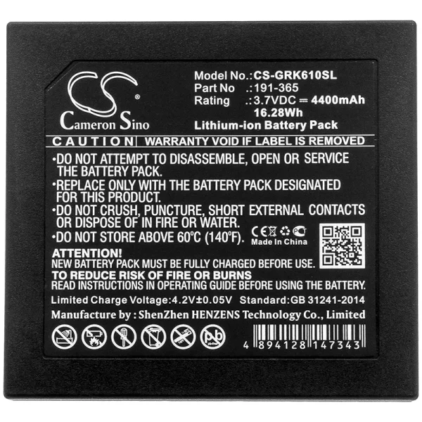 GE DPI 620/G, Druck DPI620 Genii, Druck IO620 Series Replacement Battery 4400mAh / 16.28Wh