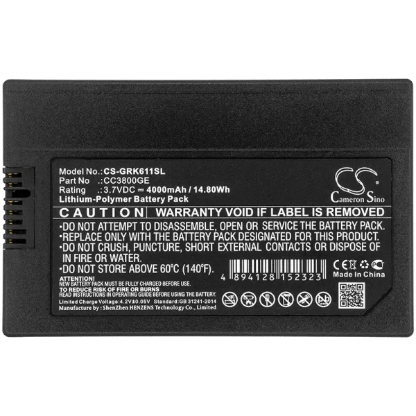 GE DPI 612 Flex, Druck DPI 611, Druck DPI 612 Series Replacement Battery 4000mAh / 14.80Wh