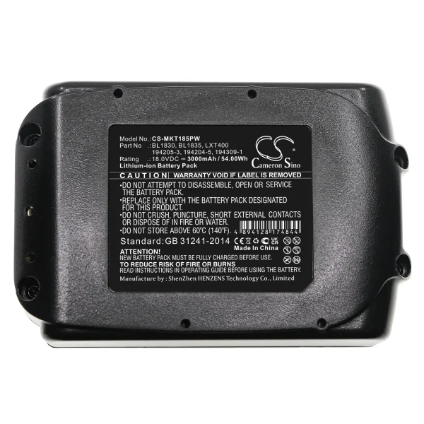 Makita BBO140, BBO180, BBO180Z, BCF050 Series Replacement Battery 3000mAh / 54.00Wh - Image 5