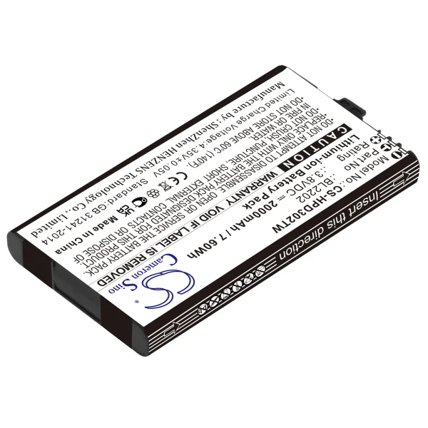 Hytera BD300, BD302, BD302i, BD352i, Series Replacement Battery 2000mAh / 7.60Wh - Image 2