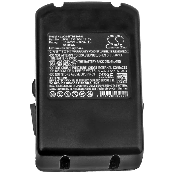 Hitachi 18DL, C 18DSL, C 18DSL2, CJ 18DSL Series Replacement Battery 5000mAh / 90.00Wh