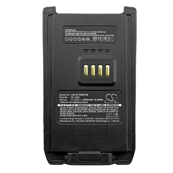 HYT PT850 Series Replacement Battery 1800mAh / 6.66Wh