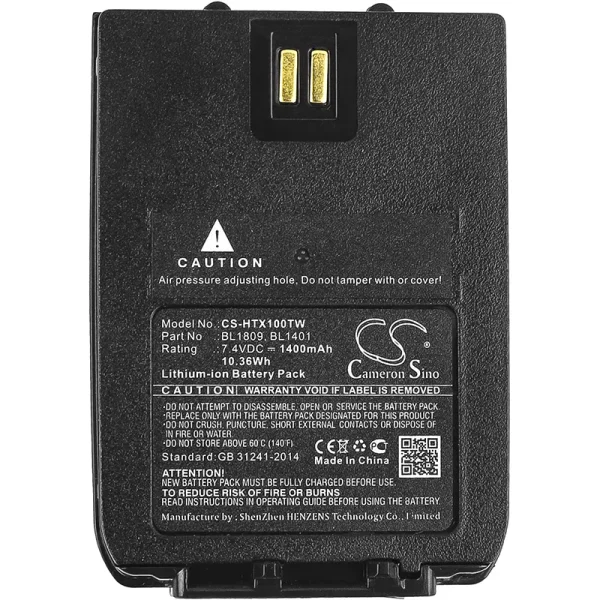 Hytera X1e, X1p, X1pi-U1, X1pi-V1, Z1p Series Replacement Battery 1400mAh / 10.36Wh