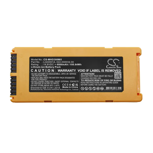 Mindray BeneHeart D1, BeneHeart D2, BeneHeart D3, Series Replacement Battery 6800mAh / 100.64Wh