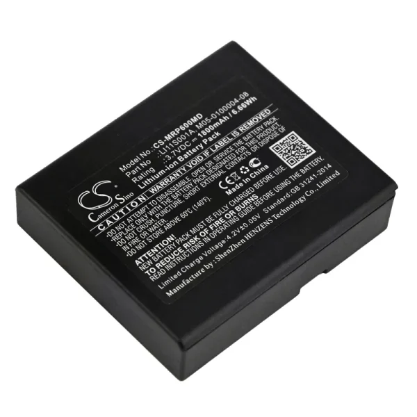 Mindray DPM2, Oxymetre Pouls PM60, PM60, PM60 pulse oximeter Series Replacement Battery 1800mAh / 6.66Wh - Image 2