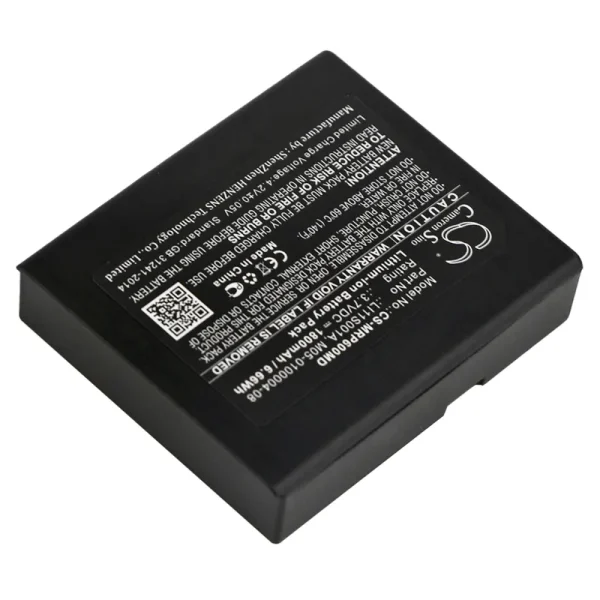 Mindray DPM2, Oxymetre Pouls PM60, PM60, PM60 pulse oximeter Series Replacement Battery 1800mAh / 6.66Wh - Image 4