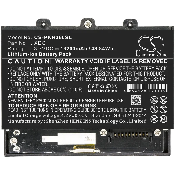 Peaktech 1360, Oscilloscope 1360, Oszilloskop 1360, P 1340, P 1341 Series Replacement Battery 13200mAh / 48.84Wh