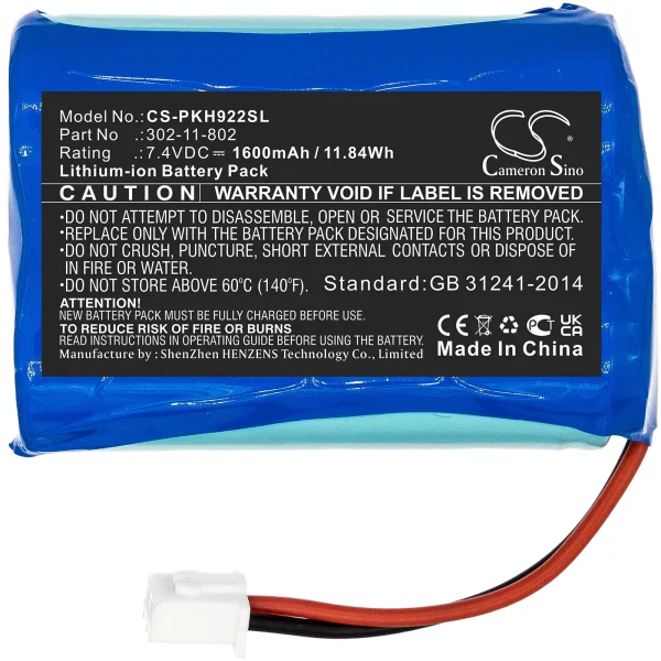 Peaktech DVB-C, DVB-C/S/T, DVB-S, DVB-S2, DVB-T Series Replacement Battery 1600mAh / 11.84Wh