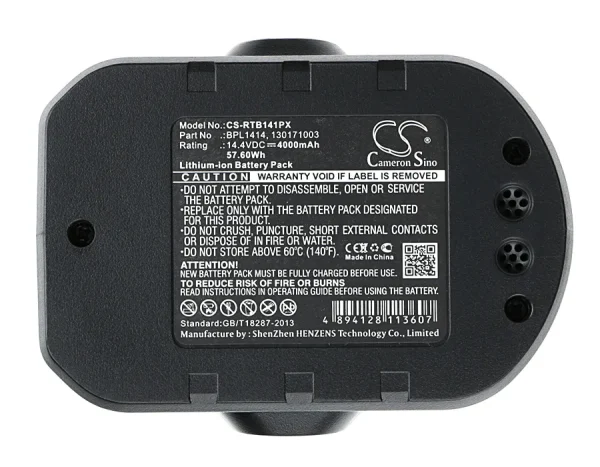 Ryobi CDD144V22, CDDI14022NF, LCD1402, LCD14022 Series Replacement Battery 4000mAh / 57.60Wh - Image 3