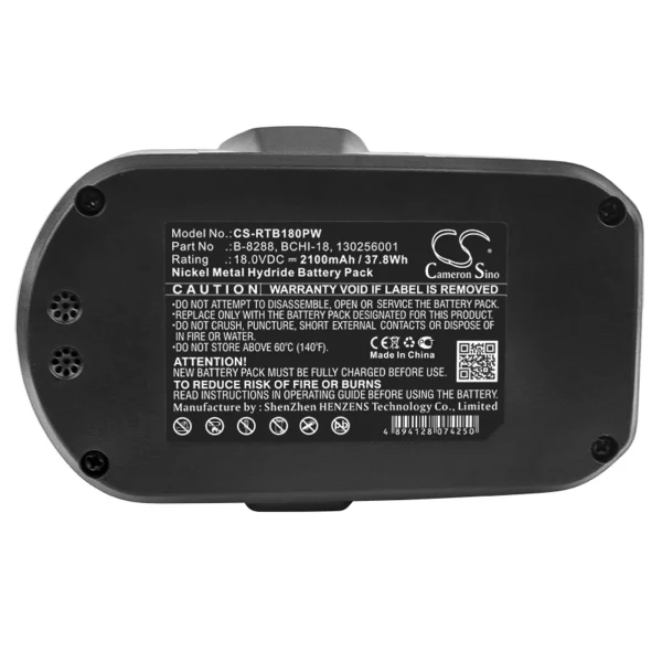 Ryobi CDL1802P4, CID-1802P, CS1800, CTH1802 Series Replacement Battery 2100mAh/37.8Wh - Image 4