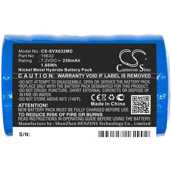 Servox 14266,19632, D45N7, Digital XL Speech Series Replacement Battery 230mAh / 1.66Wh