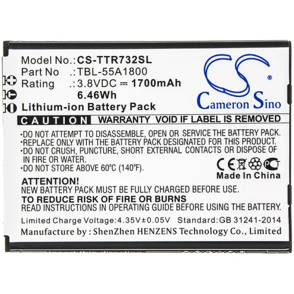 TP-Link M7310 ver 1 Series Replacement Battery 1700mAh / 6.46Wh