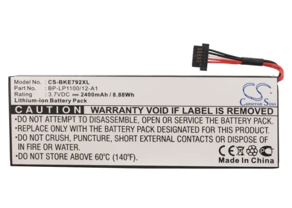 Becker BE7928, Traffic Assist 7928 Series Replacement Battery 2400mAh/8.88Wh