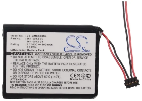 Garmin 010-01626-02, 4RL58983, Edge 200, Edge 205 Series Replacement Battery 600mAh / 2.22Wh