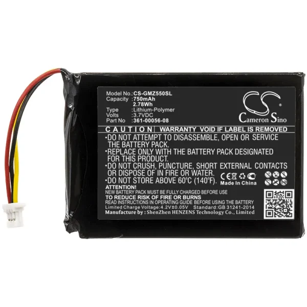 Garmin 010-01533-0E, Drive 6", Drive 6" LM EX, DriveSmart 5 Series Replacement Battery 750mAh / 2.78Wh