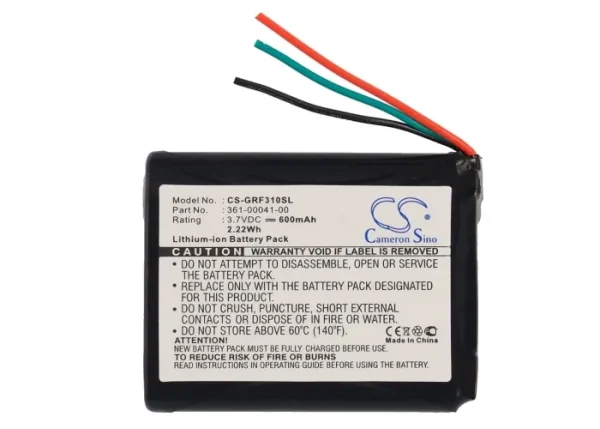 Garmin Forerunner 310XT Series Replacement Battery 600mAh/2.22Wh